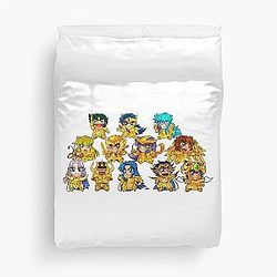 Gold Chibi Saint Seiya Knights of the Zodiac Duvet Cover