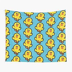 LINE Friends Sally – T-Shirts, Mugs, Stickers and More, Brown, Cony & Friends Tapestry