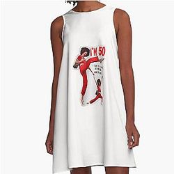 Sally O'Malley I'm 50 I Like to Kick and Stretch A-Line Dress