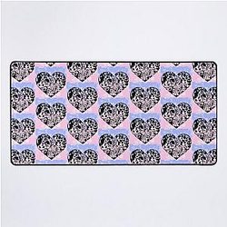 TNBC Jack and the gang or a desk mat with a blue and pink background