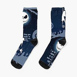 Jack Skellington Sally Shadow on the Moon Socks