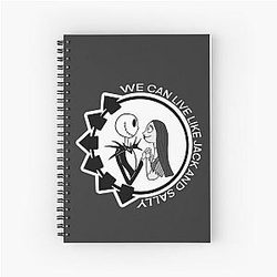 We can live like Jack and Sally Blink Lyrics Spiral Notebook