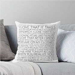 When Harry Met Sally Quote Throw Pillow