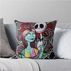 The Nightmare Before Christmas Jack and Jill throw pillow