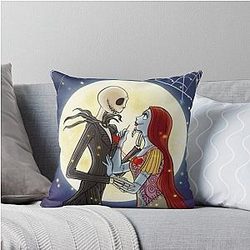 Jack and Sally Throw Pillow