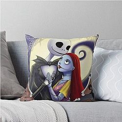 Sally and Jack Throw Pillow