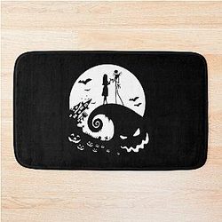 Jack and Sally art Bath Mat
