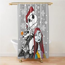 Jack Skellington and Sally - The Nightmare Before Christmas Shower Curtain