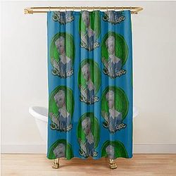 Come and See Sally Face Fitted Shower Curtain