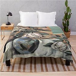 Bouquet La Rose By Salvador Dali Throw Blanket
