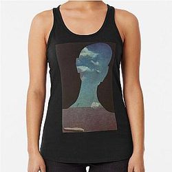 Man With His Head Full Of Clouds By Salvador Dali Racerback Tank