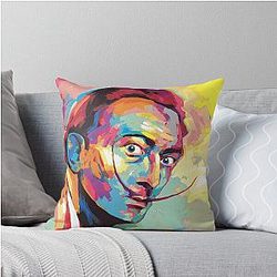 Salvador Dali Portrait Pillow