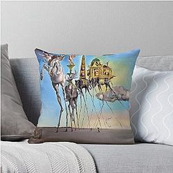 Salvador Dali The Temptation of Saint Anthony Throw Pillow