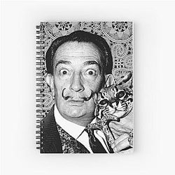 Salvador Dali and his beloved spiral notebook