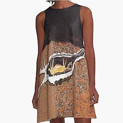 Salvador Dali 1904-1989 Spain Original paintings A-Line Dress