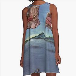 Four Armchairs in the Sky by Salvador Dali A-Line Dress
