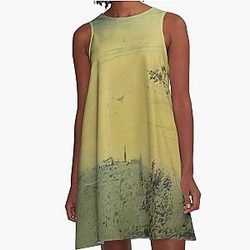 Landscape by Salvador Dali A Line Dress