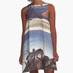 Salvador Dali - CAR AUTOMOBILE A-Line Dress