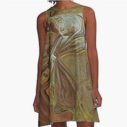 Bed And Two Bedside Tables Attacking A Cello By Salvador Dali Dress