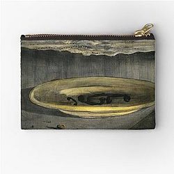 Landscape with Telephones on a Plate by Salvador Dali Zipper Pouch