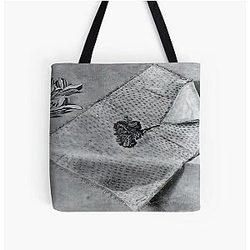 Carnation Cloth Gold By Salvador Dali All Over Print Tote Bag