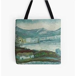 Cadaques by Salvador Dali All Over Print Tote Bag