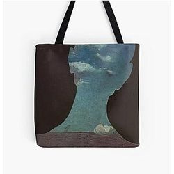 Man With His Head Full of Clouds by Salvador Dali All Over Print Tote Bag
