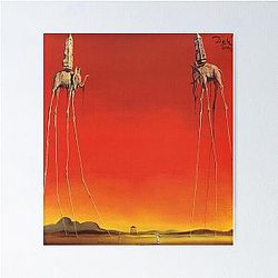 The Elephants Salvador Dali Poster
