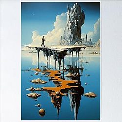 Salvador Dali Landscape Poster, Dali House Poster, Salvador Dali Poster, Surrealism Art Poster