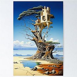 Salvador Dali Landscape Poster, House Dali, Surrealism Art Poster