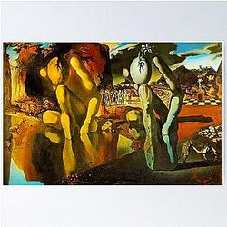 Salvador Dali Painting Metamorphosis of Narcissus Poster