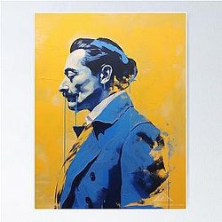 Salvador Dali Portrait Poster, Surrealism Art Dali Poster