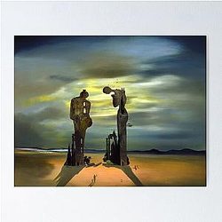 Salvador Dali Archaeological Reminiscence of Millets Angelus Surrealism Poster