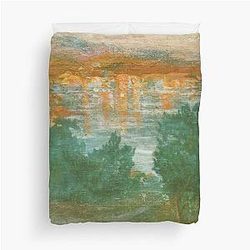 Landscape Cadaques by Salvador Dali Duvet Cover