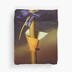 Blue Knot and Ear of Wheat Next to the Castle by Salvador Dali Duvet Cover