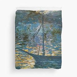 Boat By Salvador Dali Duvet Cover