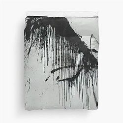 Night in the Hotel Abstract in Black and White by Salvador Dali Duvetcover