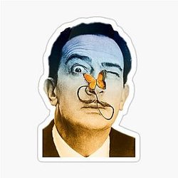Salvador Dali Butterfly Man Sticker