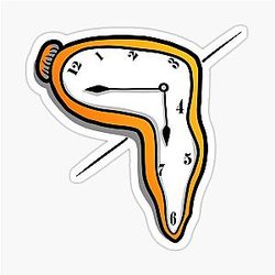 Salvador Dali Clock Sticker