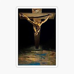 Salvador Dali Christ of Saint John Museum-Grade Art Print Vintage Poster Surrealism Wall Art Sticker