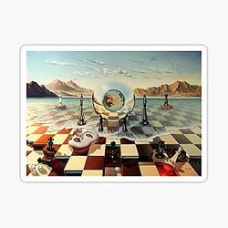 Salvador Dali Chess Sticker