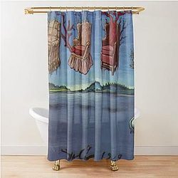 Four Armchairs in the Sky by Salvador Dali Shower Curtain