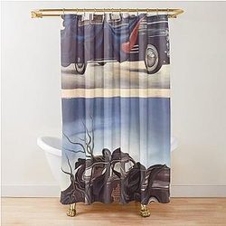 Salvador Dali - CAR AUTOMOBILE Shower Curtain