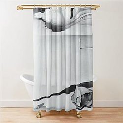 Design for the set of the film Spellbound by Salvador Dali shower curtain