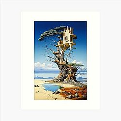Salvador Dali Landscape Poster, Salvador Dali Surrealism Art Poster