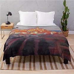 Cadaques Seen from Behind by Salvador Dali Throw Blanket