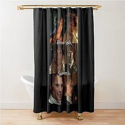 Gift for men Sam Heughan funny graphic shower curtain