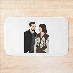 Caitriona Balfe and Sam Heughan Bath Mat