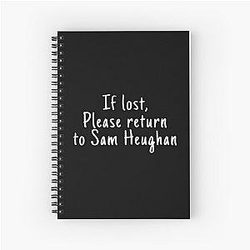 If Lost Please Return to Sam Heughan Notebook
