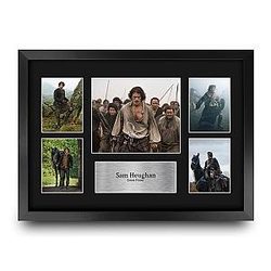 HWC Trading Sam Heughan Outlander Gifts Printed Signed Autograph Presentation Photo Display for TV Show Fans 16" x 12" Framed